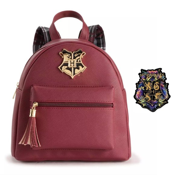 Harry Potter Hogwarts Crest Mini Backpack with Gadget Sticker - Wizarding World - Picture 1 of 9
